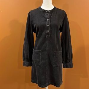 MADEWELL BLACK DEMIN SHIRT DRESS SIZE M